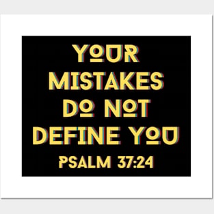 Your Mistakes Do Not Define You | Christian Typography Posters and Art